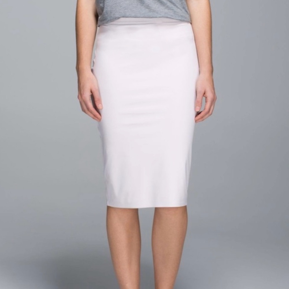 lululemon athletica Light Pink Midi Pencil Skirt